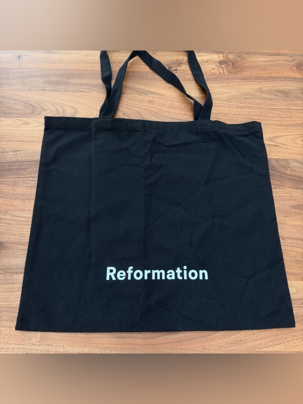 Reformation Black Canvas Tote Bag